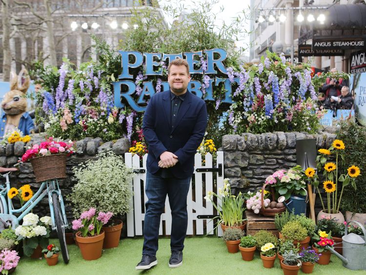 James Corden at the premiere of Peter Rabbit