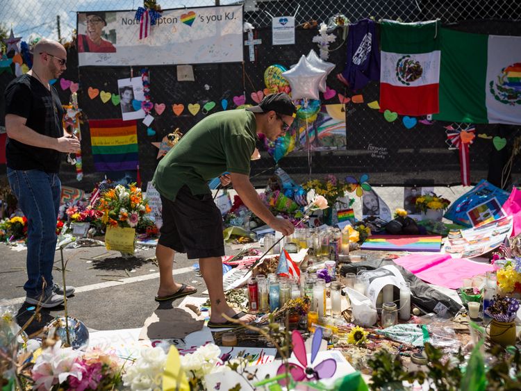 Flowers and tributes were laid out for victims of the Pulse nightclub attack