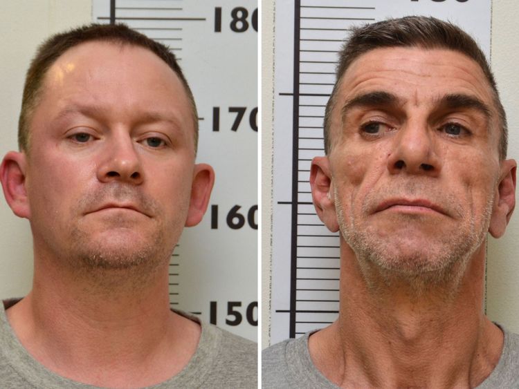 Stephen Unwin (left) and William McFall face life in jail