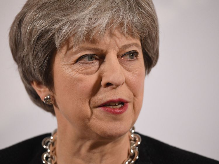 Mrs May delivered her speech at Mansion House in the City of London