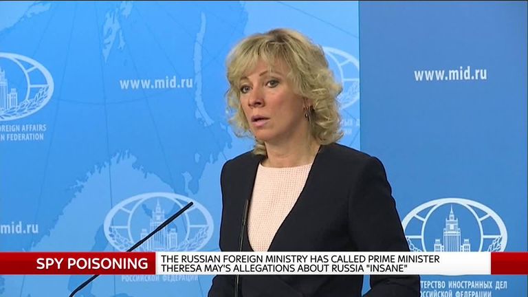 Russian Foreign Ministry responds to spy allegations 