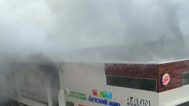 Dozens killed in shopping centre blaze | World News | Sky News