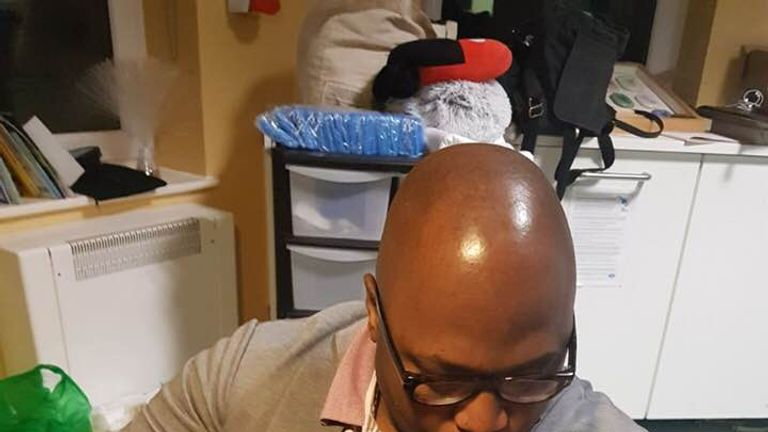 Lanre Haastrup posted this image on Facebook of him kissing his son last night