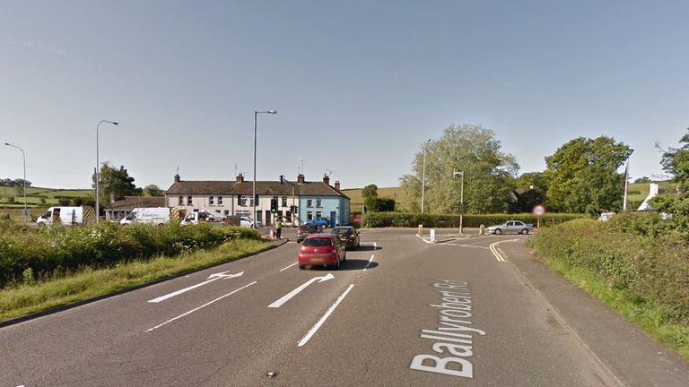 The incident happened on the A2 at the junction with Ballyrobert Road. Pic: Google Street View