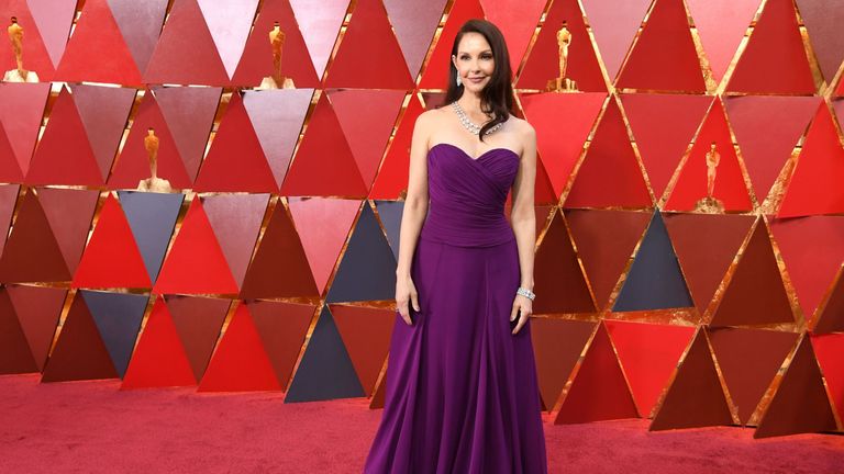 US actress Ashley Judd arrives for the 90th Annual Academy Awards on March 4, 2018, in Hollywood, California