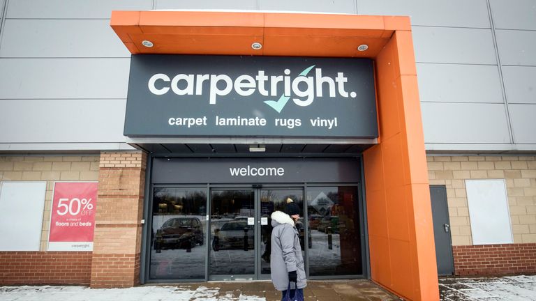 A view of Carpetright in Leeds, as the company has warned it is set to swing to a full-year loss and said it has started talks with its lenders as the woes in the retail sector show no sign of letting up