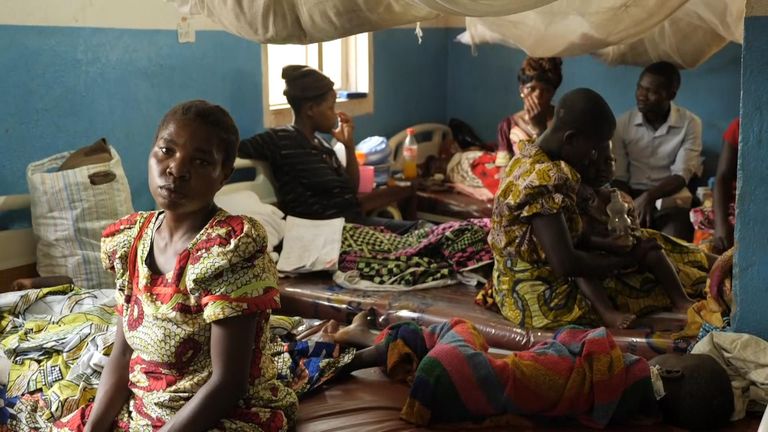 Women an children at a hospital in Congo