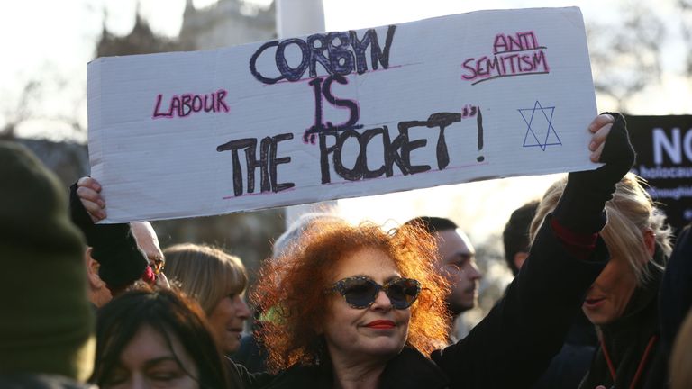 Protesters gather in Parliament Square, Westminster