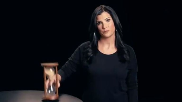 NRA spokeswoman Dana Loesch flipped a timer as she said &#39;your time is running out&#39;. Pic: NRATV