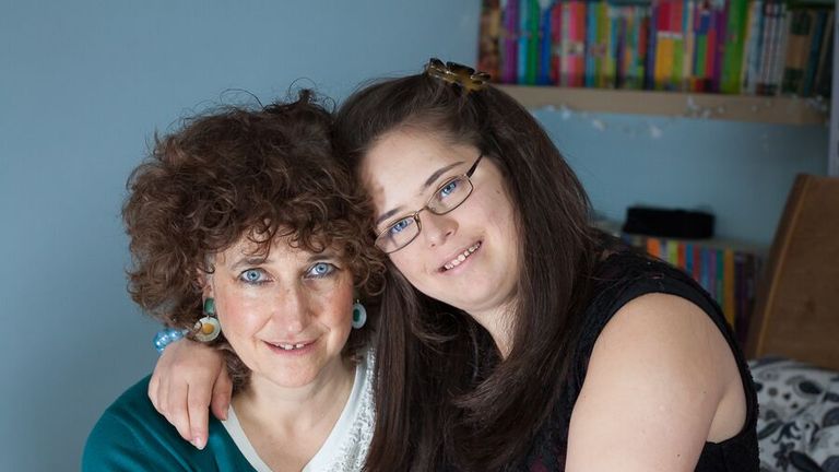 Sarah and her mother 