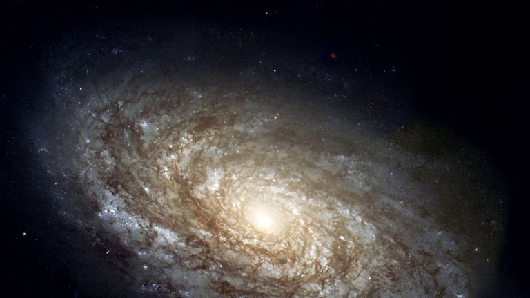 The majestic spiral galaxy NGC 4414 as photographed by the Hubble Space Telescope. (Photo by NASA)
