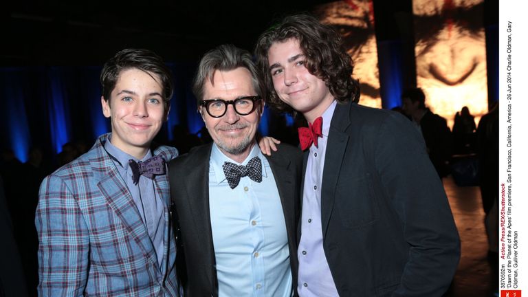 Gary Oldman and his son Gulliver in 2014
