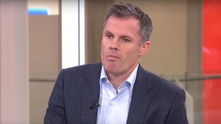 Jamie Carragher apologises for the incident on Sky News