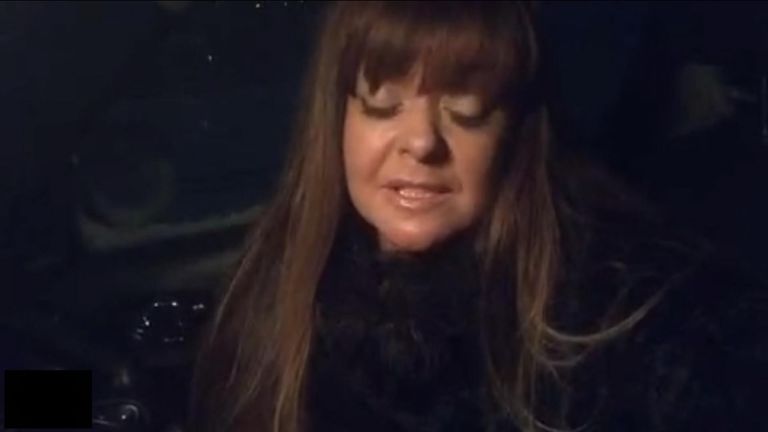 Lesley Forster spoke to Sky News while stranded on the M80