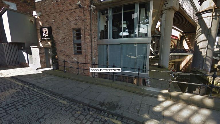 A man was attacked with a machete in Manchester