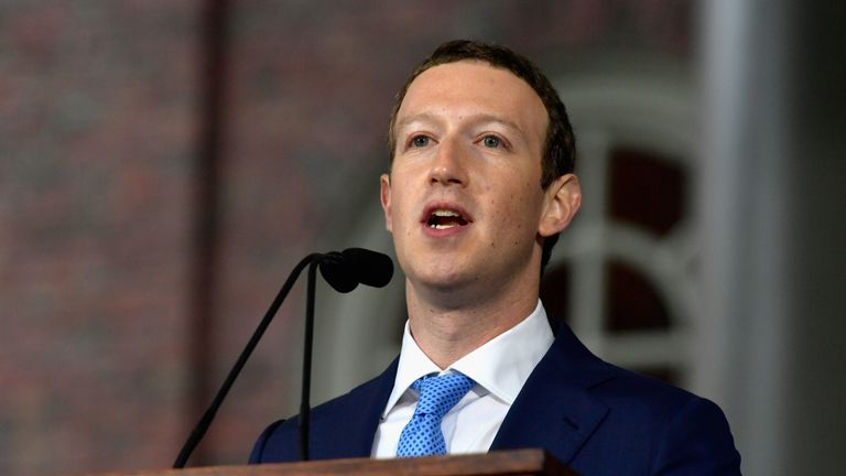 CAMBRIDGE, MA - MAY 25: Facebook Founder and CEO Mark Zuckerberg delivers the commencement address at the Alumni Exercises at Harvard&#39;s 366th commencement exercises on May 25, 2017 in Cambridge, Massachusetts. Zuckerberg studied computer science at Harvard before leaving to move Facebook to Paolo Alto, CA. He returned to the campus this week to his former dorm room and live streamed his visit. (Photo by Paul Marotta/Getty Images)
