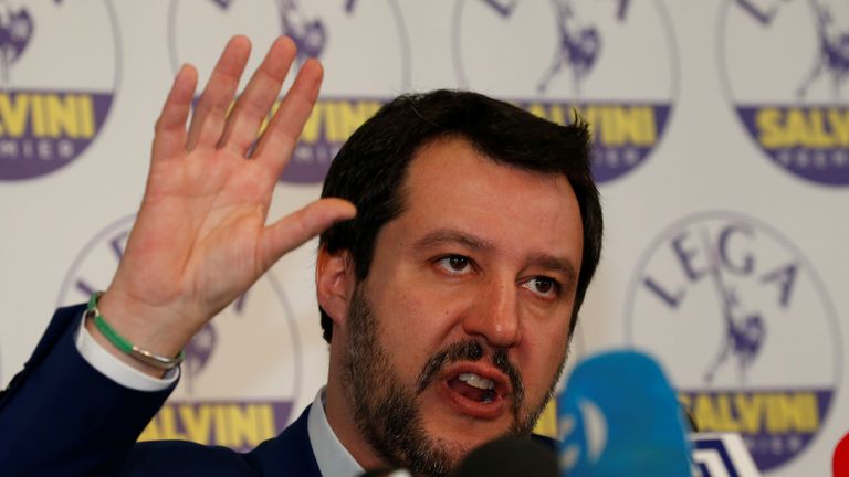 Matteo Salvini says his party&#39;s surge in the polls was due to economic policies