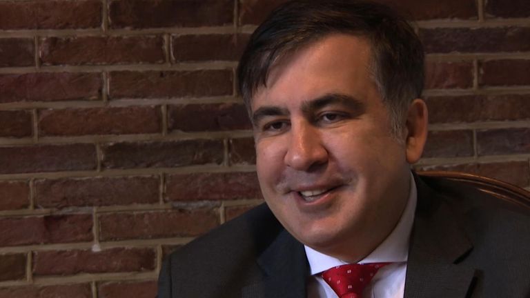 Former Georgian president Mikheil Saakashvili