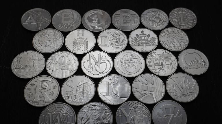The Royal Mint unveils 26 brand new 10 pence designs that will appear across the country as part of the &#39;Great British Coin Hunt&#39;