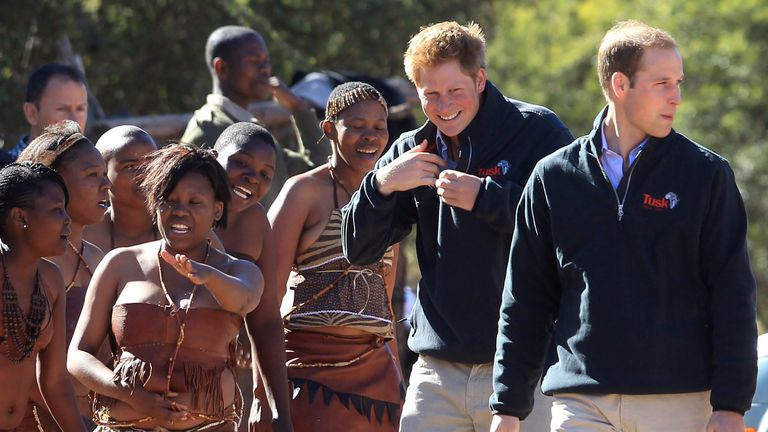 Prince Harry and Prince William visit Botswana in 2015