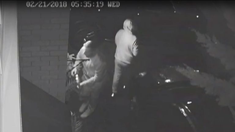 The thieves were caught on CCTV. Pic: West Midlands Police