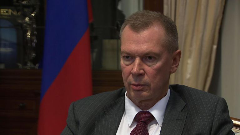 One of Russia’s most senior diplomats has spoken to Sky News about the Salisbury poisoning. Alexander Shulgin is ambassador to the Netherlands & Russia’s representative at the OPCW (the global chemical weapon watchdog). 