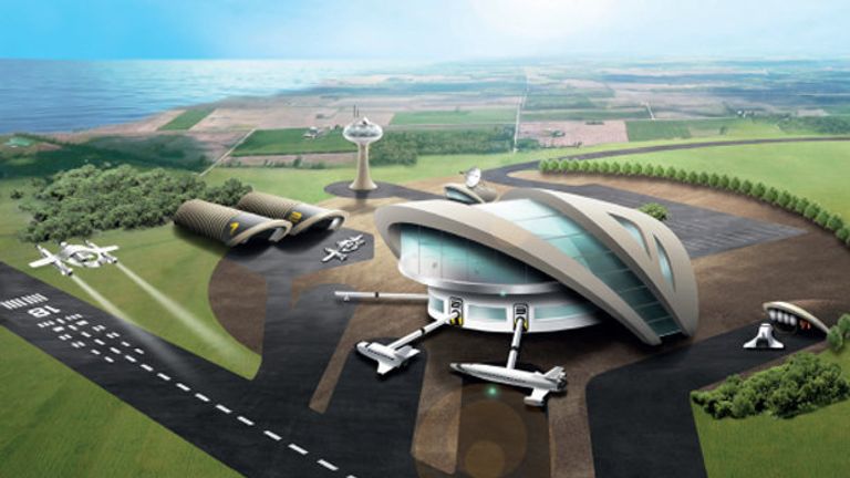 An artist&#39;s impression of the Prestwick spaceport