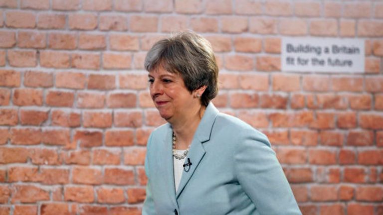 Theresa May literally had her 'back against the wall'