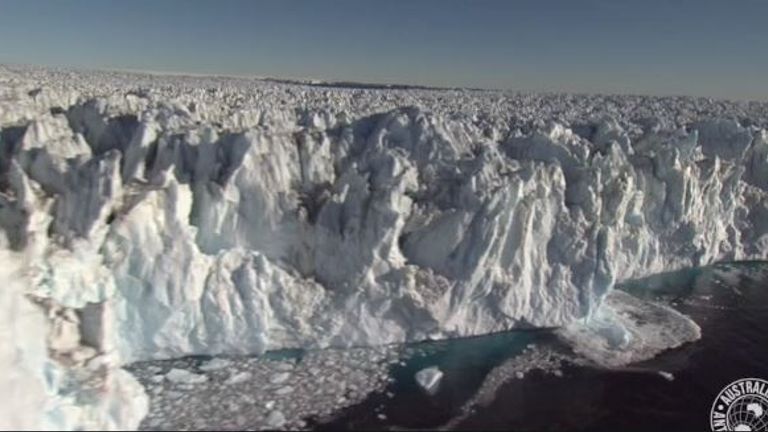 Glaciers over the sea melt faster than over hard ground. Pic: Australian Antarctic Division