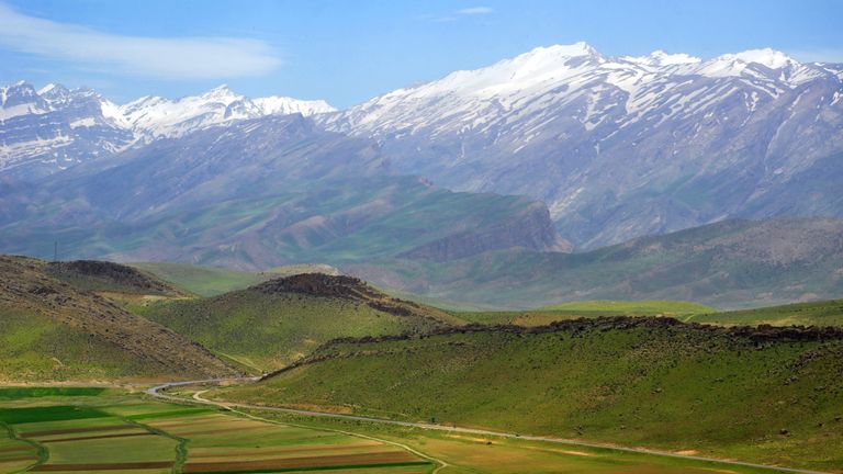 The Zagros mountains where the plane crashed. Pic: Alireza Javaheri