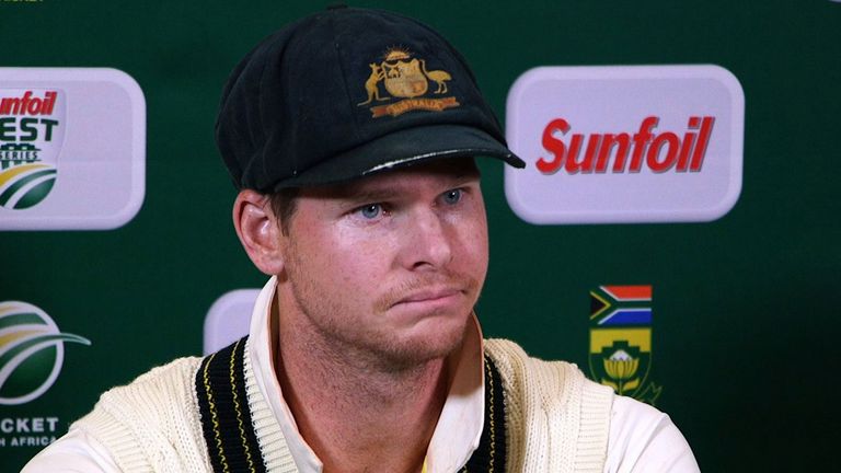 Australia skipper Steve Smith faces the media after admitting he planned to ball-tamper