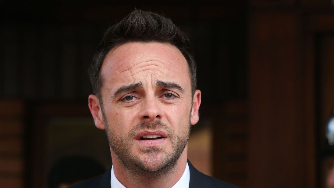 TV presenter Anthony Mc Partlin outside The Court House in Wimbledon London after being fined £86,000