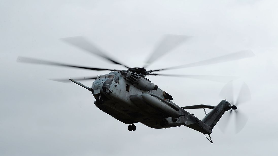 A file picture of a CH-53E Super Stallion helicopter