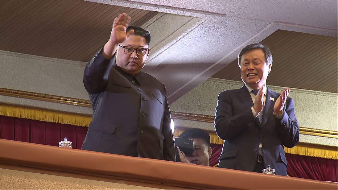 Kim Jong Un Watches Performance by South Korean Pop Stars in North Kim Jong Un Watches Performance by South Korean Pop Stars in North