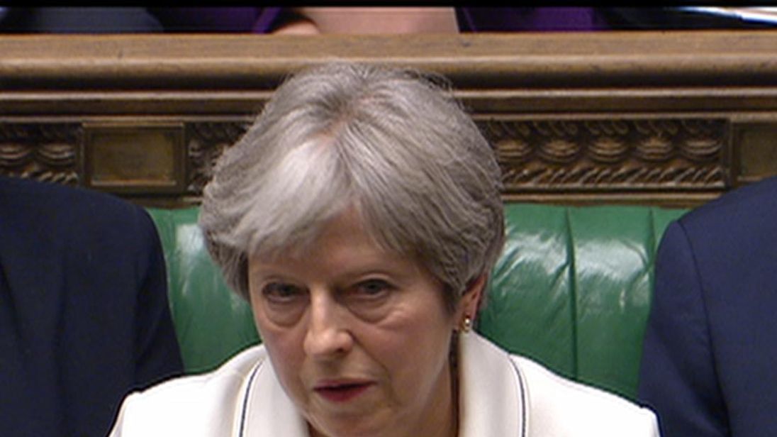 Theresa May is not amused by Jeremy Corbyn&#39;s comment