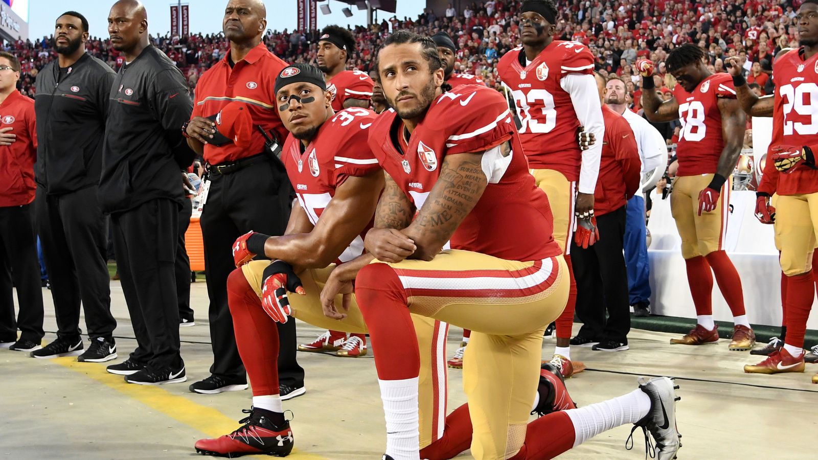 NFL star Colin Kaepernick gets Amnesty award for kneeling protest | US ...