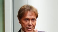 Sir Cliff Richard arrives at the Rolls Building in London, as a High Court judge is preparing to analyse evidence in a legal battle between Sir Cliff and the BBC