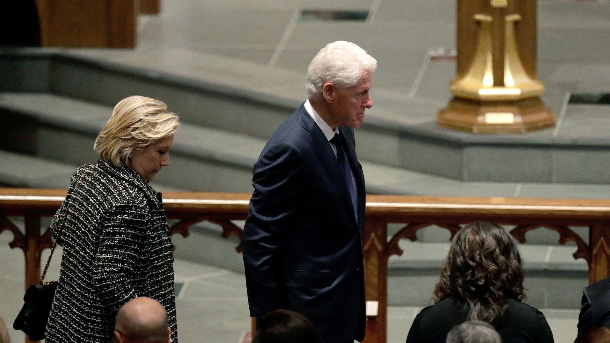 Barbara Bush Funeral Four Former Presidents And First Lady Attend Us News Sky News