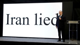 Israeli Prime minister Benjamin Netanyahu speaks during a news conference at the Ministry of Defence in Tel Aviv, Israel April 30, 2018