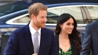 Prince Harry and Meghan Markle arrive at Australia House