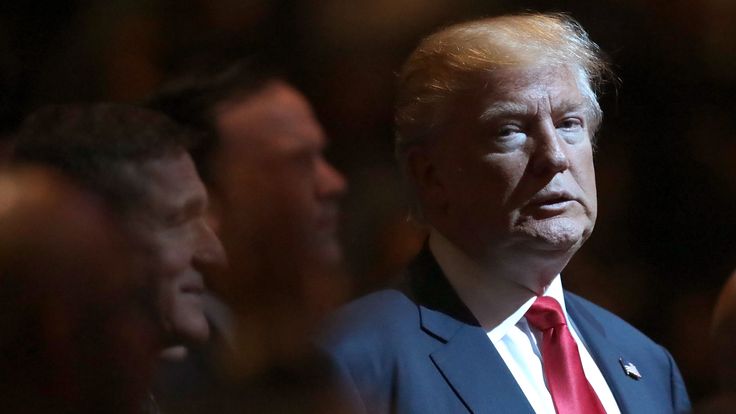 Donald Trump at a church service in Las Vegas