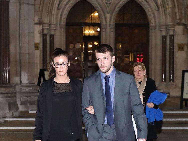 Tom Evans and Kate James leave the High Court