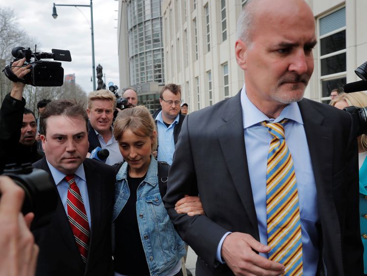 Allison Mack leaves court in New York
