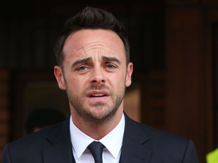 TV presenter Anthony McPartlin outside The Court House in Wimbledon, London, after being fined £86,000