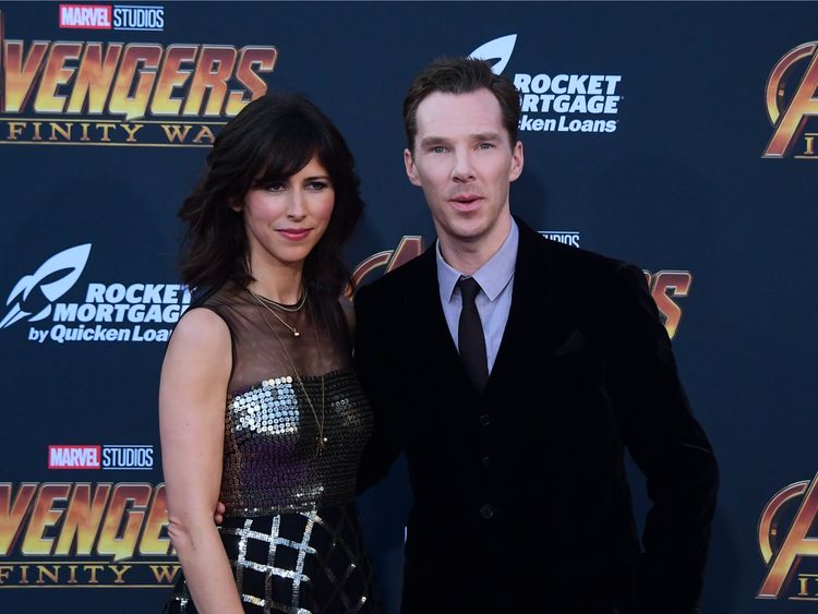 Benedict Cumberbatch and his wife Sophie