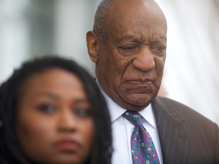 Bill Cosby departs the Montgomery County Courthouse after the first day of his sexual assault retrial 