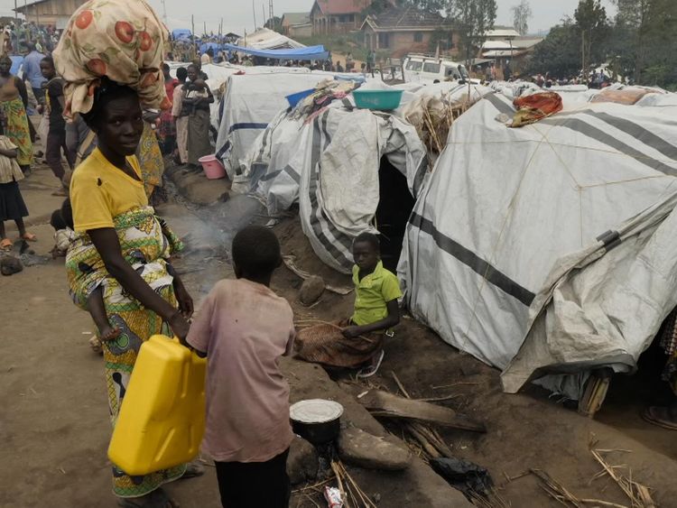 Thousands are living in make shift tents