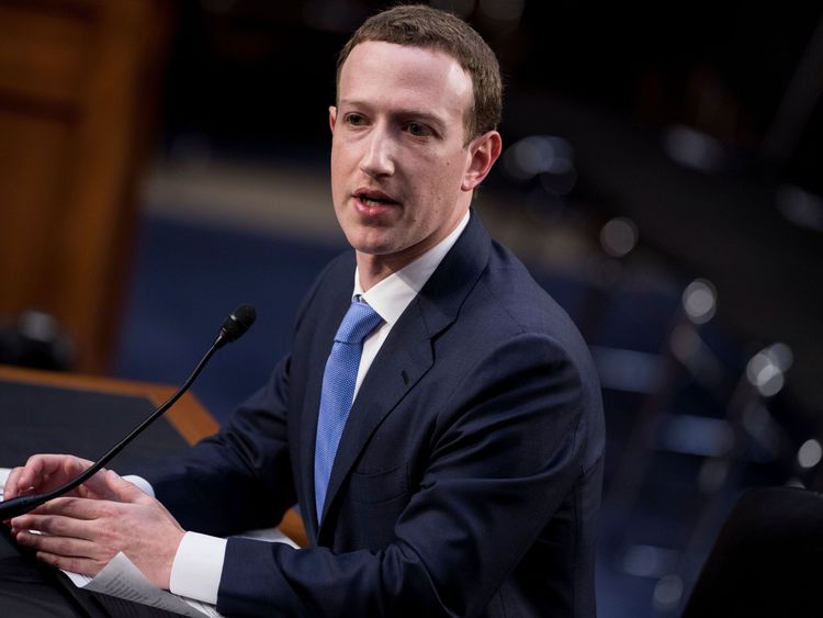 Facebook CEO Mark Zuckerberg addresses senators on Tuesday