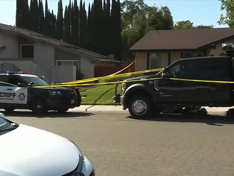 An FBI truck was seen outside a home belonging to DeAngelo