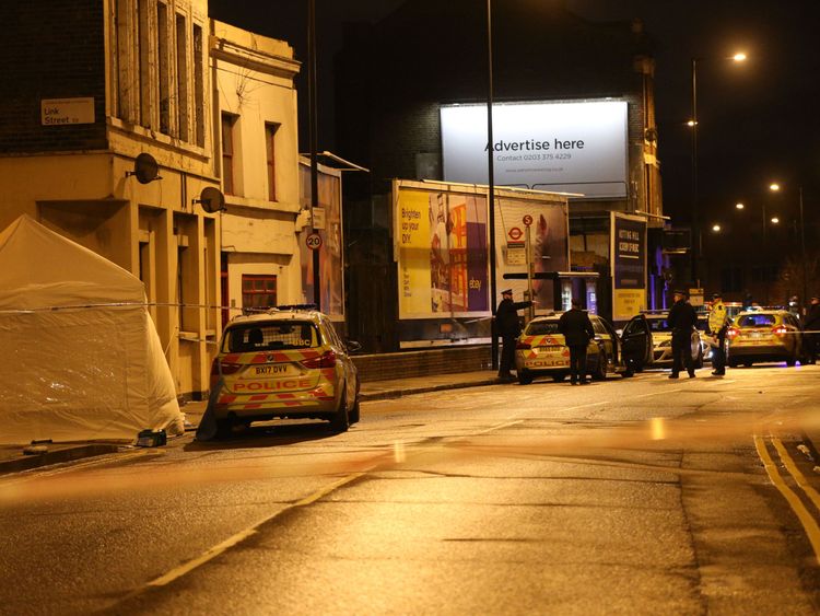 The victim died at the scene in Link Street, Hackney